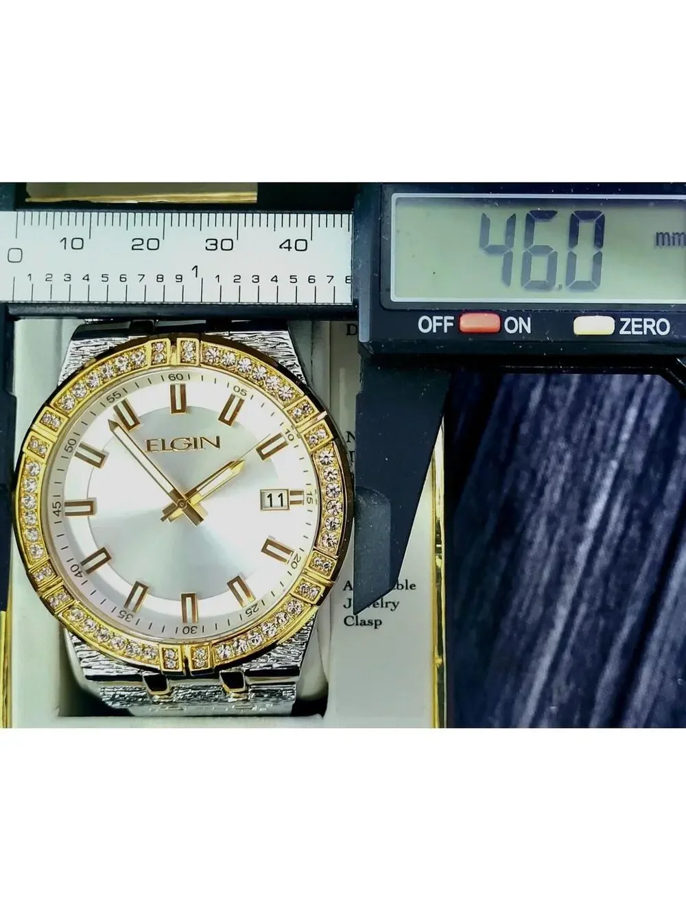 Rare Elgin‎ Nugget Diamond Bezel Mens Watch Authorized Dealer